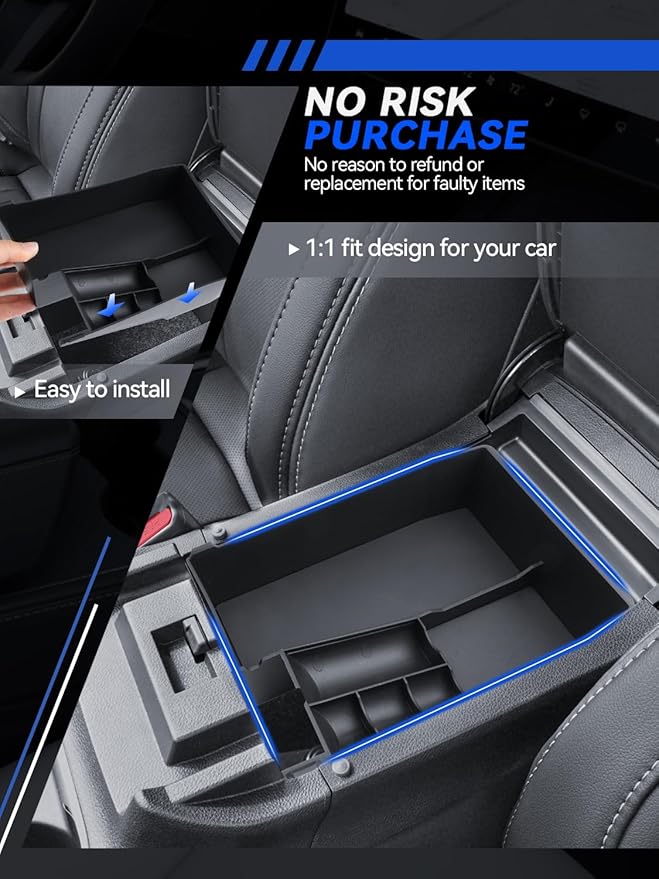for 2025 Outback Center Console Organizer Subaru Outback Legacy 2020-2022 2023 2024 2025 Accessories Armrest Tray Middle Storage Box Insert Container Durable ABS Plastic-Upper Box