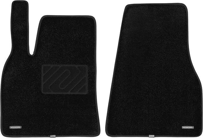 WENNEBIRD Superior Carpet Front Row Floor Mats for 2012-2020 Tesla Model S, 0.6-Inch Ultra-Thick, Noise-Reducing, All-Weather Waterproof Anti-Slip – 2-Pc Set