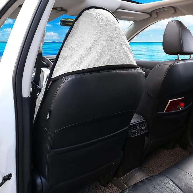 Leader Accessories Towel Bucket Seat Cover Waterproof White Machine Washable for Athletes Running Swimming Boxing Workout Outdoor Sports