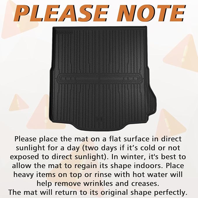 TripleAliners All-Weather Mats Compatible with 2025 2024 Dodge Charger EV Accessories Floor Liners Trunk Cover Custom Fit TPE Heavy-Duty Liners (Trunk Mat)