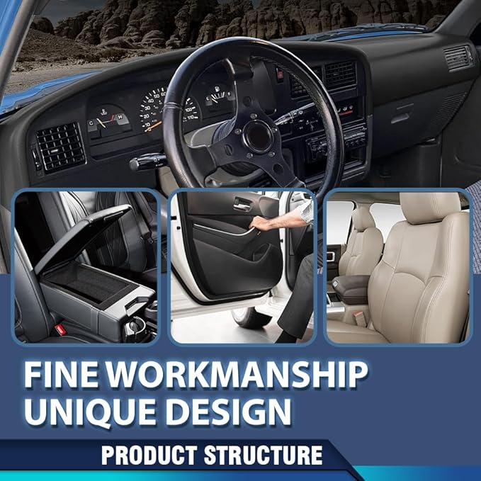 PIT66 Dash Cover Dashboard Panel Compatible with Toyota 4Runner Pickup 1989 1990 1991 1992 1993 1994 1995 Black