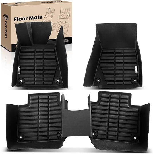 YHTAUTO Floor Mats Fit Lexus GS F GS200t GS300 GS350 GS450h Not fit AWD, TPE All Weather Car Mats Waterproof Anti-Slip Odorless Floor Liner, Interior Car Accessories Front & 2nd Row Liner