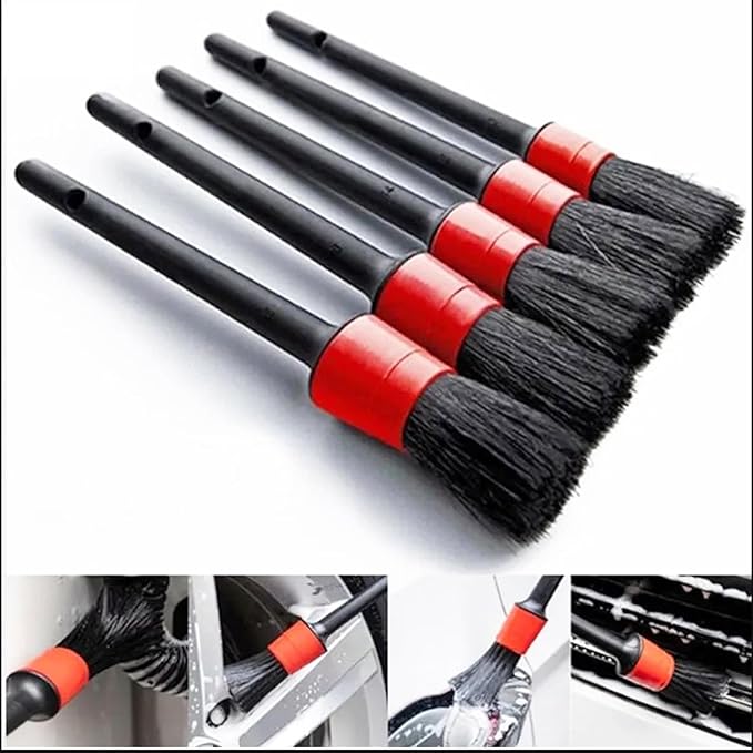 12pcs Auto Car Detailing Brush Set,Car Interior Cleaning Kit,Including 5pcs Car Detailing Brushes, 3pcs Wire Brush,1pc Rim Brush and Car Wash Gloves,1pc Dashboard Mini Brush and Wash Towels Car.