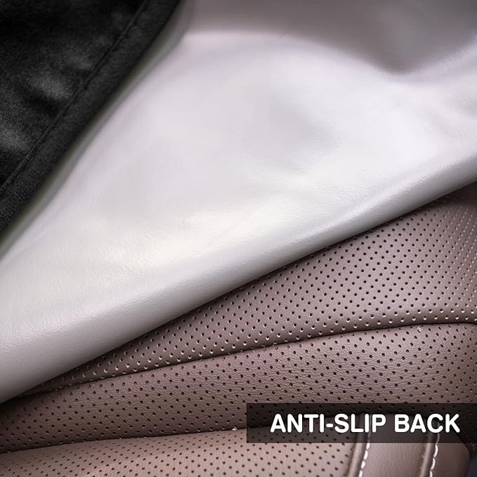 Leader Accessories Velvet Waterproof Car Seat Cover Black Anti-Slip for Gym Workout, Running, Swimming, Beach and Hiking, Universal Bucket Seat Protector for Cars, SUVs and Trucks