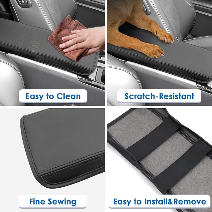 2025 2026 Camry Accessories Center Console Cover for Toyota Camry (LE/SE/Nightshade/XLE/XSE), Waterproof&Comfy Leather Armrest Cover 2026 2025 Camry Accessories