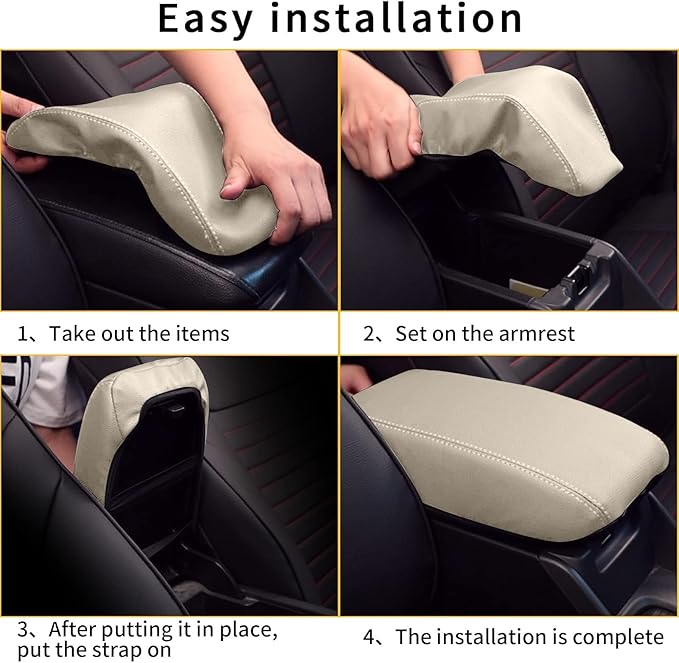 AOMSAZTO Armrest for 2011-2019 Ford Explorer Beige