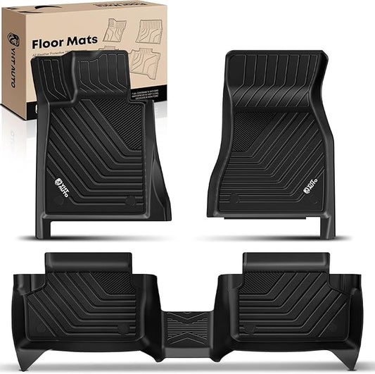YHTAUTO Floor Mats Fit BMW 5 Series G30 2018-2022, TPE All Weather Car Mats Waterproof Anti-Slip Odorless Floor Liner, Interior Car Accessories Front & 2nd Row Liner
