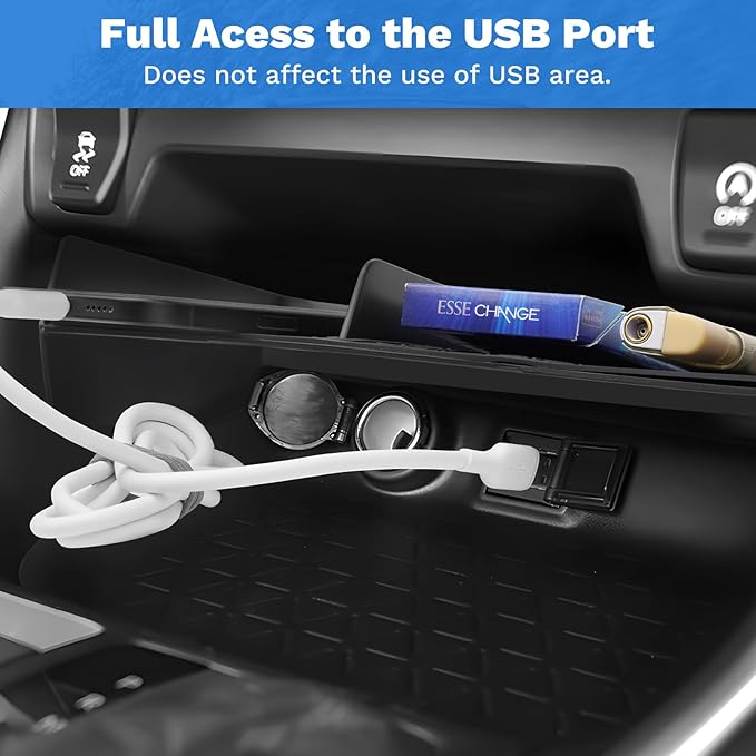 Powerty Center Console Organizer for 2019-2024 2025 Toyota RAV4 Interior Accessories Armrest Storage Box Gear Shift Storage Tray Secondary Box Insert Divider 2Pcs