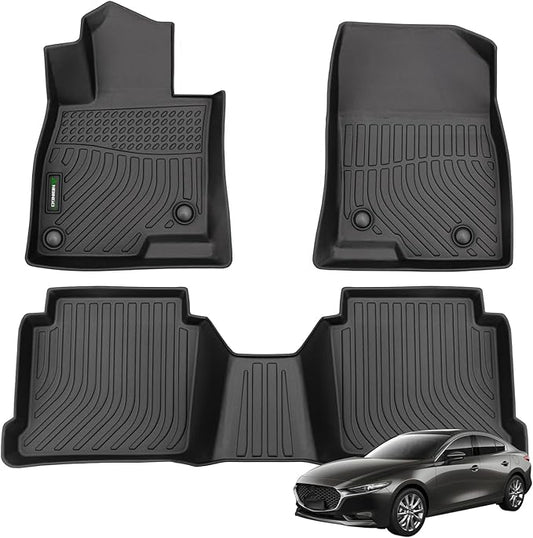 ANBINGO®-Floor Mats for Mazda 6 2014-2021 All Weather Protection TPE Waterproof Non-Slip Car Mats for Mazda 6 Floor Liner Accessories Black