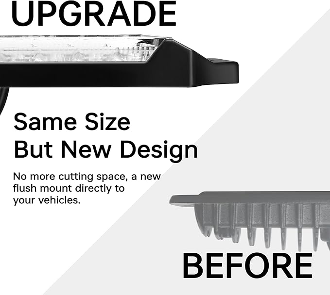 Flush Mount LED Pod Lights, 2PCS 40W Bumper Backup Reverse Spot Off-Road Driving Fog Work 6 Inch LED Light Bar for Truck ATV UTV Boat (White)