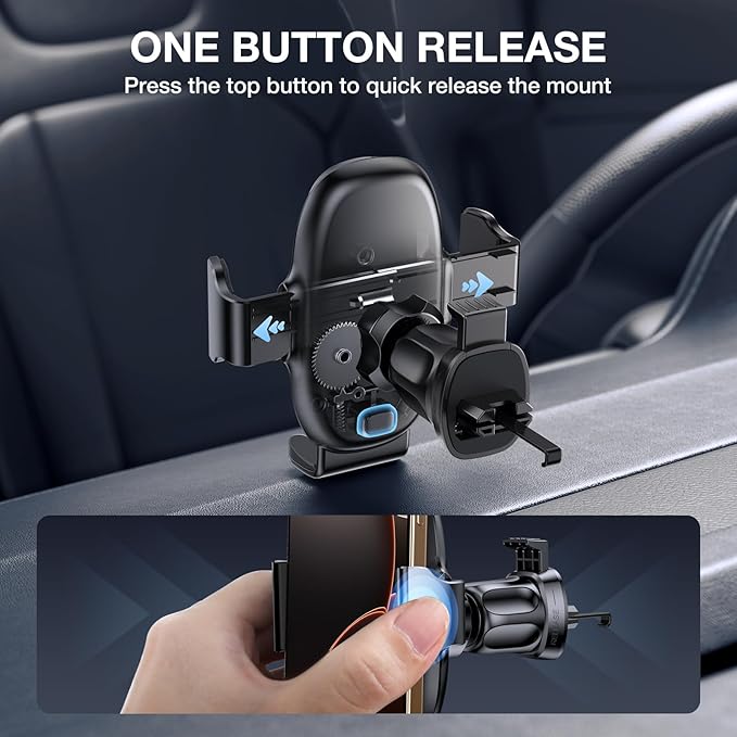 Miracase Upgraded-2nd Generation Universal Phone Holders for Your Car, Hands Free Air Vent Car Phone Holder Mount Compatible with iPhone 16/15/14/13/12/11 Series and All Phones