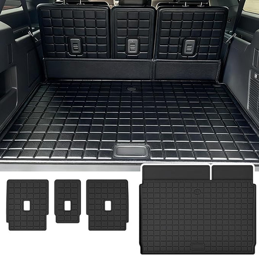 All-New 2025 Cargo Mat with Backrest Protection for Ford Expedition MAX(Only Fit MAX 7&8 Seats) TPE All Weather Car mat Cargo mat with Backrest