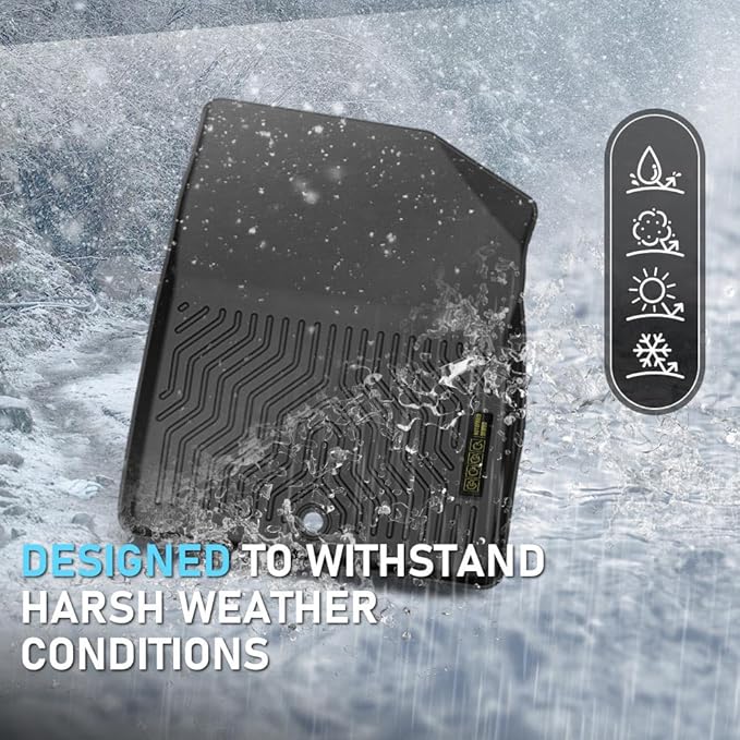 TPE Floor Mats Fit Ford Focus 2012-2018 1st and 2nd Row Truck Accessories Cargo Liners All Weather Protection 3PCS