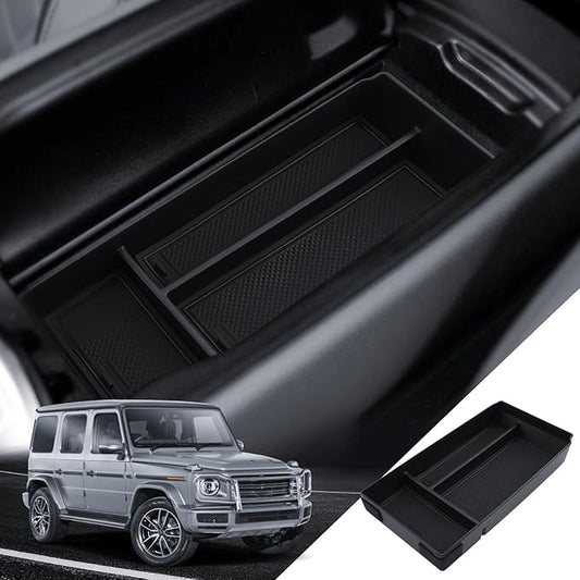 for Benz G-Class Center Console Organizer Benz G-Class G500/G350/W463/W464 2018-2024 Accessories Armrest Tray Middle Storage Box Insert Container Durable ABS Plastic