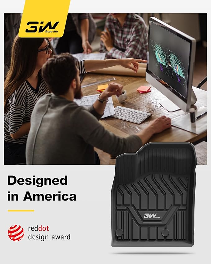 3W 2014-2020 Nissan Rogue Floor Mats Custom Fit for Nissan Rogue Accessories TPE All Weather Floor Liner, 1st and 2nd Row Car Mats (NOT for Rouge Sports and Select Models)