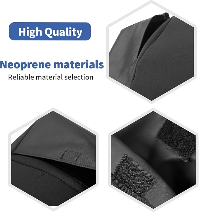 RT-TCZ for Jeep JK Center Console Armrest Pad Cover with Storage Bag for Jeep Wrangler JK JKU 2011-2017 Black Neoprene