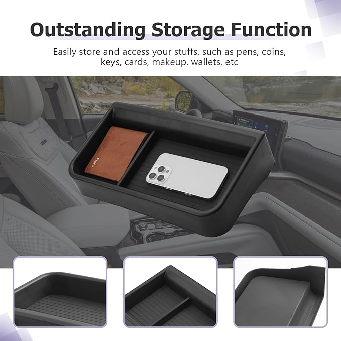 LUWU for 2025 Explorer Dashboard Storage Tray 2025 Ford Explorer Active/ST-Line/Platinum/ST 13.2-inch Behind Screen Organizer Center Console Display Box Dash Tray Explorer 2025 (Only for 13.2" Screen)