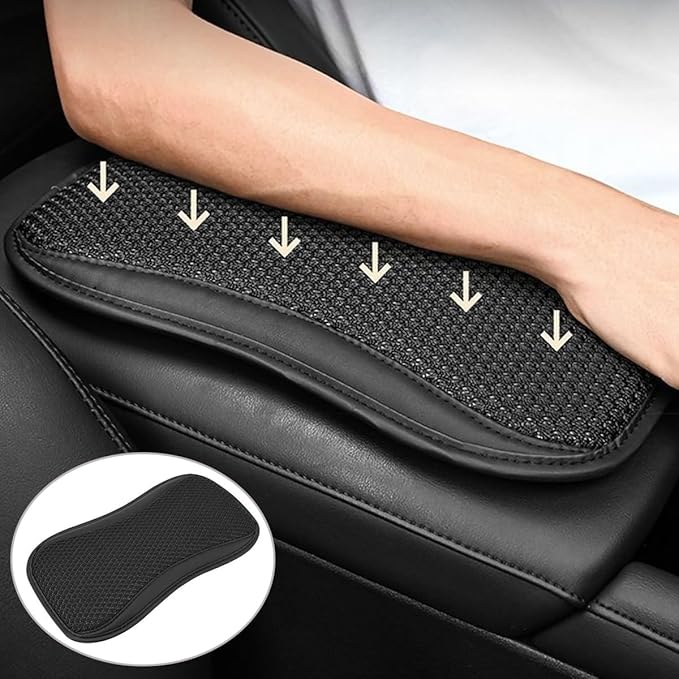 Upgrade Car Console Armrest Pad,Car Armrest Cushion,Premium Material Car Armrest Cover,Universal Car Center Console Pillow,Car Accessories(Black1)