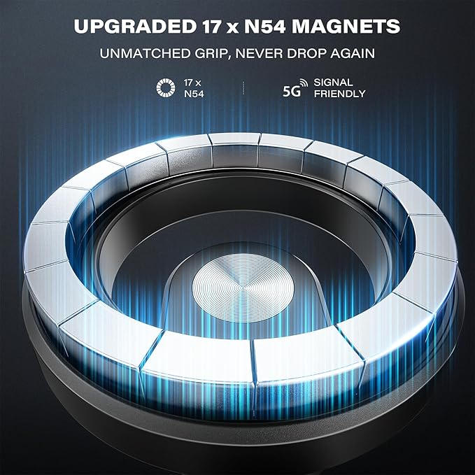 APPS2Car Compatible for Magsafe Phone Holder for Car - Designed for iPhone 17/16/15/14/13/12 Official Magsafe Case