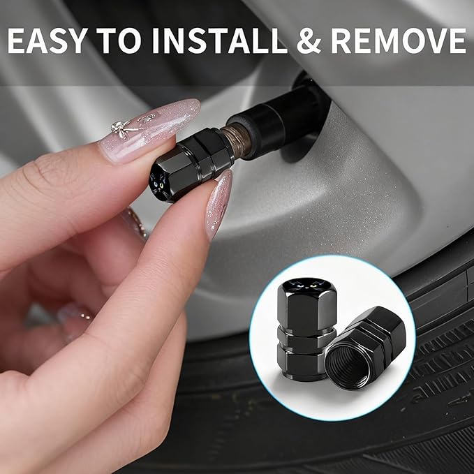 4Pack Tire Valve Stem Caps Glowing Dragon Car Accessories Decor, Tire Air Cap Valve Stem Covers, for Cars Trucks, Bikes, SUV, Motorcycle, Bike More Glowing Dragon Gifts for Men Women