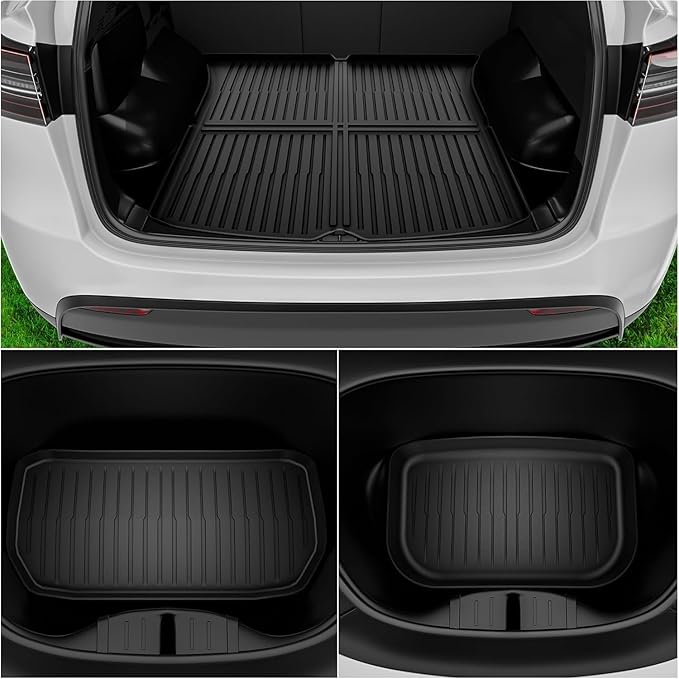 YITAMOTOR Tesla Model Y Juniper Floor Mats 2025 2026 Custom Fit All-Weather TPE Model Y Juniper Back Seat Protector, Cargo Liner, Trunk & Interior Model Y Accessories
