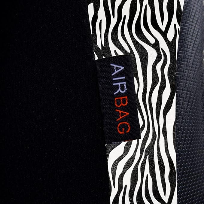 Flying Banner car seat Covers Protects Zebra Printing Velvet Faux Leather Carbon Fiber Front and Rear Bench Full Set (Zebra Black, Full Set - 8PCS)