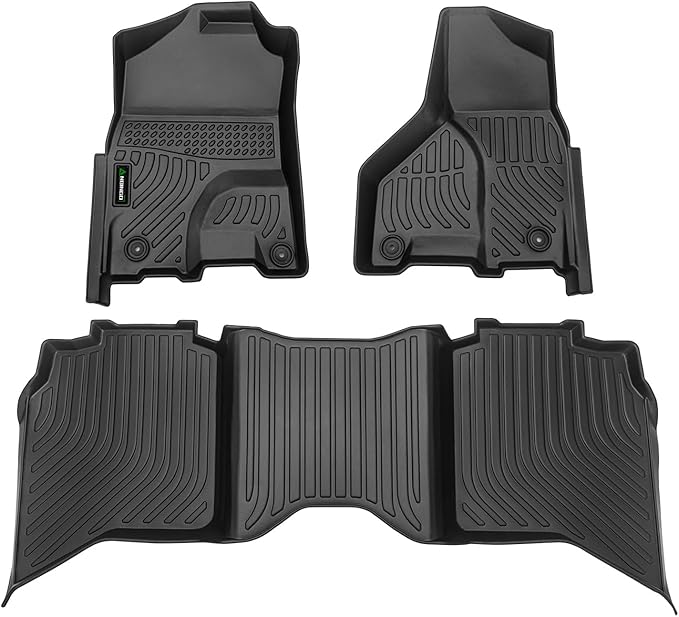 ANBINGO®Fit for Dodge Ram Floor Mats 2013-2018 Ram 1500/2500/3500 Crew Cab,for 2019-2024 Dodge Ram 1500 Classic Crew Cab 4 Full Size Doors All Weather Rubber Mat for Ram TPE Car Mat Rugs for Ram