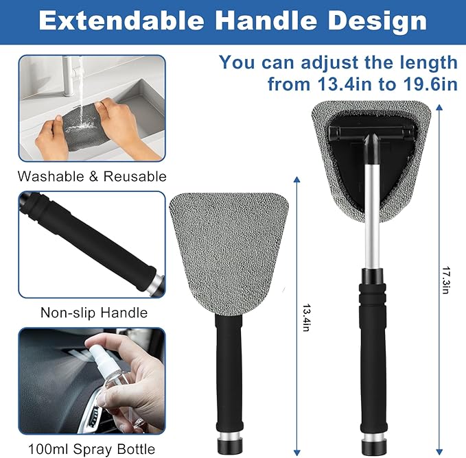 Viewsun Windshield Cleaner Tool, 13Pcs Car Interior Cleaning Kit, Car Detailing Kit Interior Cleaner, Car Detailing Brushes, Car Cleaning Gel, Inside Cleaning Supplies Accessories for Women Men