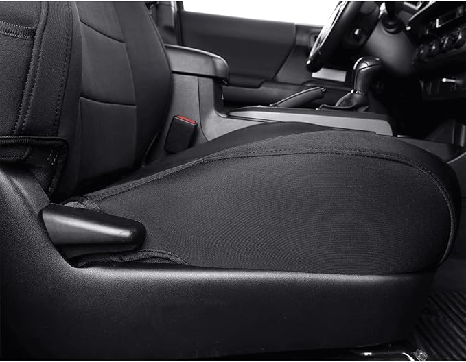 EKR Custom Fit Tacoma Front Car Seat Covers for Select Toyota Tacoma (Petrol & Hybrid) 2024 2025 Double cab SR,SR5,TRD Sport,TRD Off-Road,Limited - Front Row Only,Neoprene (Black)
