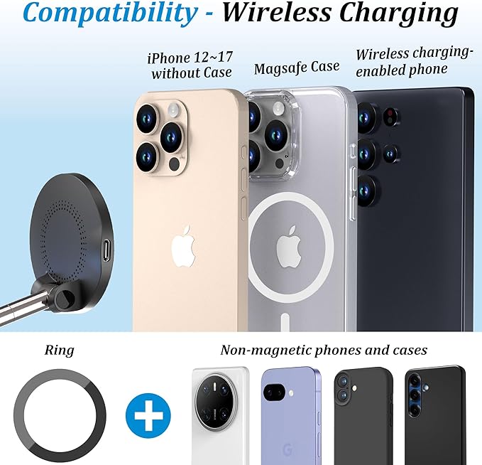 PlusAcc Vacuum Magnetic Phone Holder for Car (Charging)