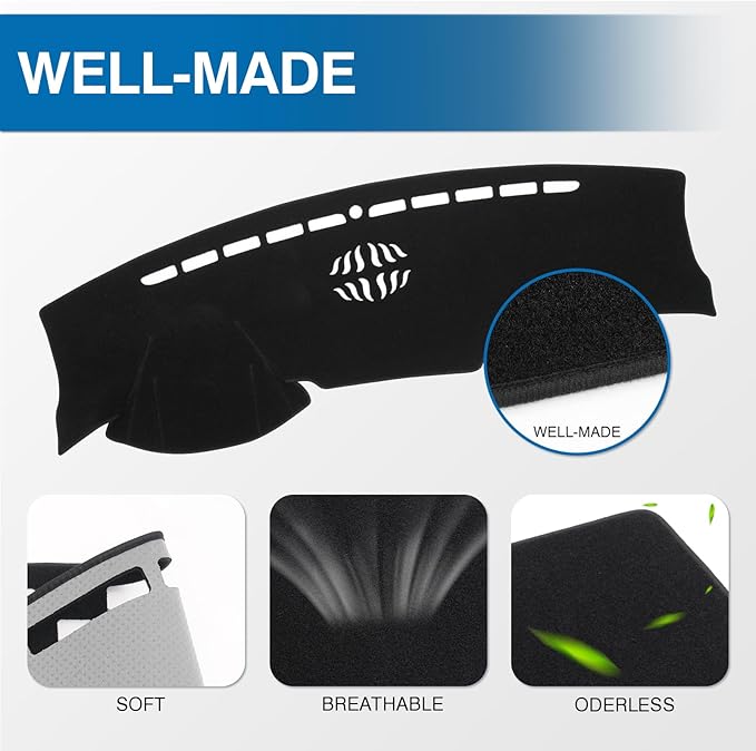 KUST Car Dash Cover for Hyundai Tucson 2022-2024 (ONLY FITS 4.2-inch Digital Instrument Cluster) (Not fits 10.25-inch Digital Instrument Cluster) Polyester Dashboard Cover Non-Slip Dash Mat Black