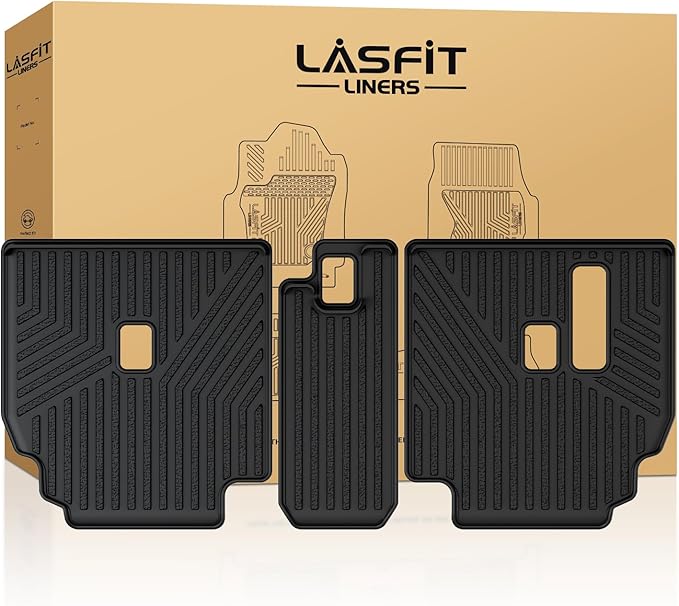 LASFIT Rear Seat Back Protector for Toyota 4Runner 2013-2024 7-Seats Back Cover (Not Fit 5 Seats) | Premium Extra Thick TPE Custom Fit Waterproof 4 Runner Second Row Back Seat Backrest Mat Liner