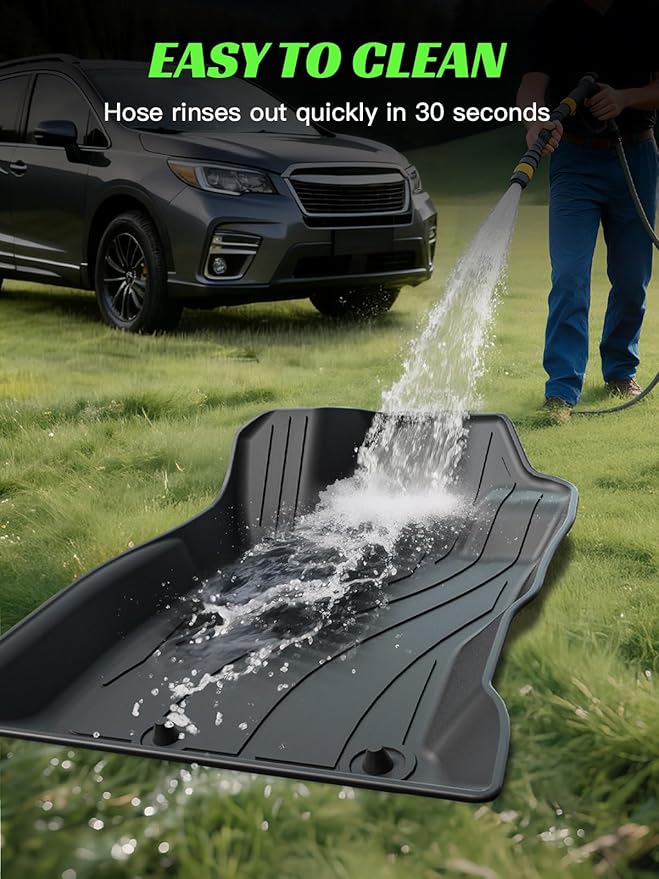 TPE Floor Mats &Trunk Mat for Subaru Forester 2019-2024 with Backrest Mat，All Weather Car Floor Liners & Cargo Liner, Durable, Odorless, Easy to Clean (5-Piece Set, Black)