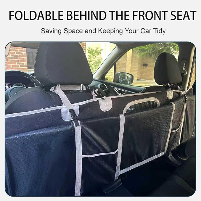 Upgraded Durable Hard Bottom Dog Car Seat Cover with EPE Sponge Cushion,Foldable Dog Rear Seat Protector,Waterproof Pet Car Seat Hammock, Seamless Car Back Seat Extender for SUV,Truck(XL)