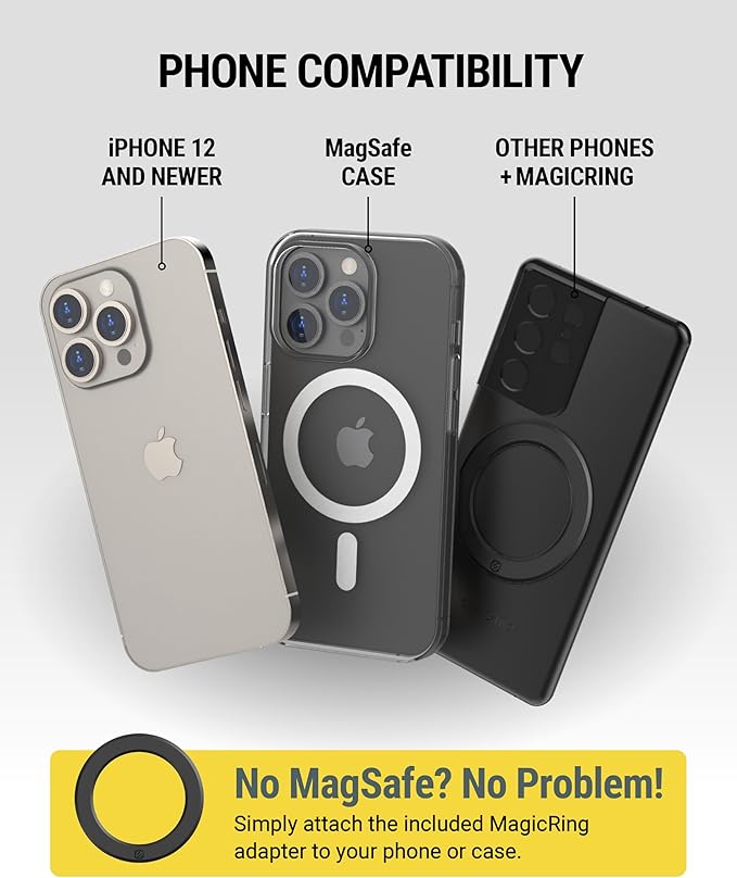 Scosche MagicMount SMSDV MagSafe Dashboard/Vent Car Mount, Magnetic Cell Phone Holder, Phone Stand for Dash/Vent Compatible with iPhone 16/15/14/13/12/Pro/Max/Plus/Mini/MagSafe Case, Pack of 2