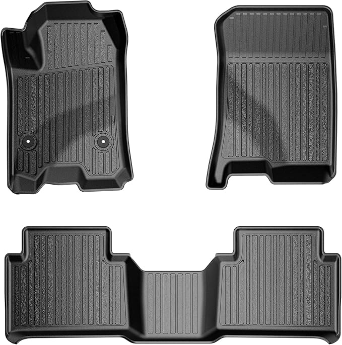 TripleAliners for Colorado & Canyon 2025 2024 2023 Floor Mats Crew Cab 1st & 2nd Row All Weather TPE Material Front Rear Full Set Liners Compatible with Chevy Colorado/GMC Canyon 2023-2025 Accessories