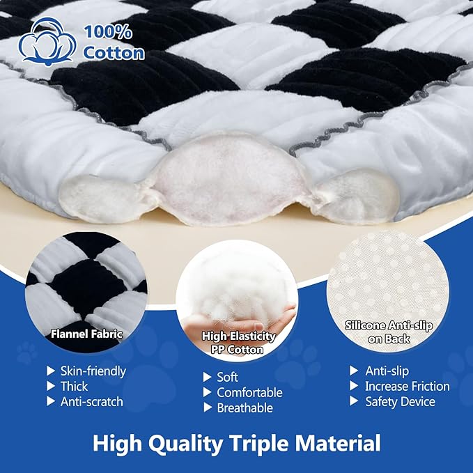 Thickened Dog Bed for Car Back Seat, Upgraded Bottom Non-Slip，Fits Hard Bottom car seat Cover for Dogs, Premium Mixed Color ，Dog Car Seat Cover