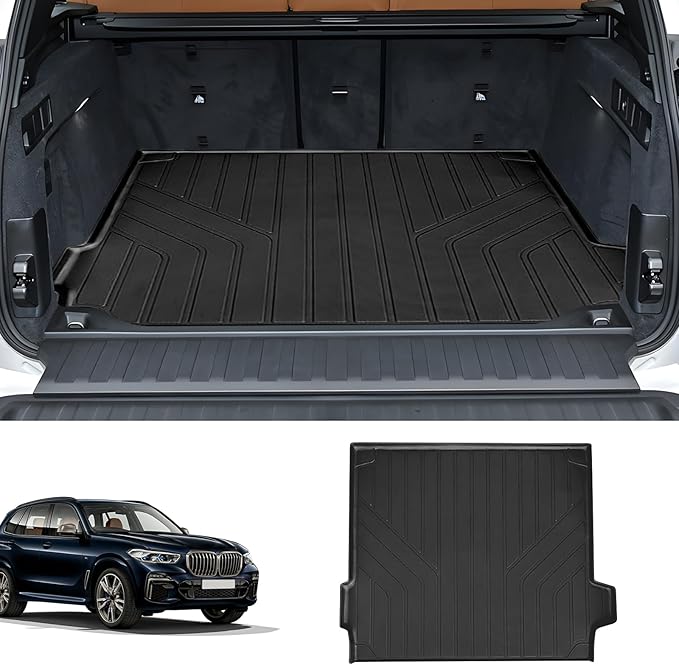 Sze Cargo Liner for BMW X5 2019-2024 2025 All Weather Cargo Mat TPE Trunk Mat for BMW X5 Accessories Waterproof Stain-Resistant Trunk Liner(Only for 5-Seater)