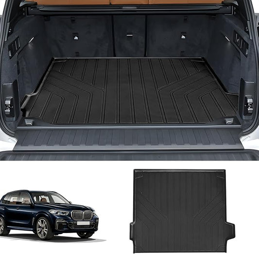 Sze Cargo Liner for BMW X5 2019-2024 2025 All Weather Cargo Mat TPE Trunk Mat for BMW X5 Accessories Waterproof Stain-Resistant Trunk Liner(Only for 5-Seater)