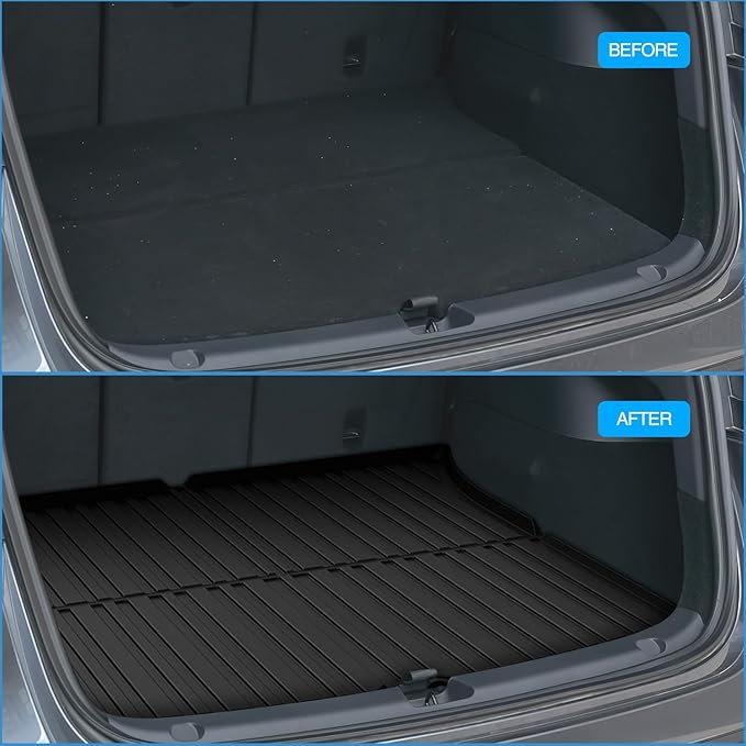 Nilight Cargo Mats for Tesla Model Y 5 Seat 2020 2021 2022 2023 2024 2025 All Weather Protection Heavy Duty Cargo Liners
