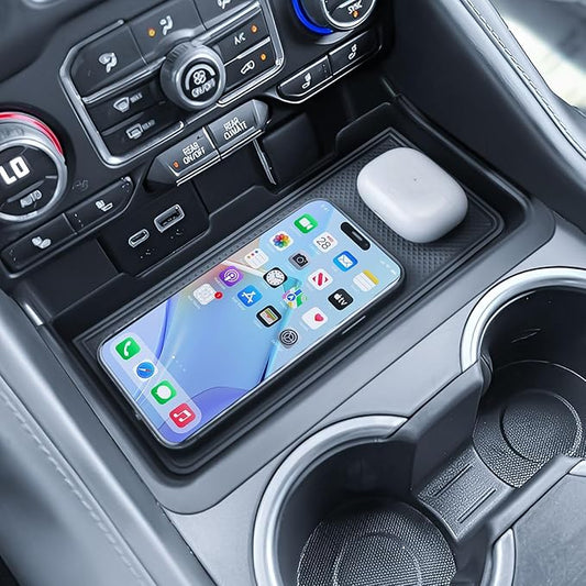 EDBETOS Center Console Organizer Tray for 2021-2023 2024 GMC Yukon & Chevy Tahoe Suburban Open Pocket Organizer Storage Hidden Secret Compartment, 2-Layer Upgrade (Not for Yukon Denali/Ultimate)