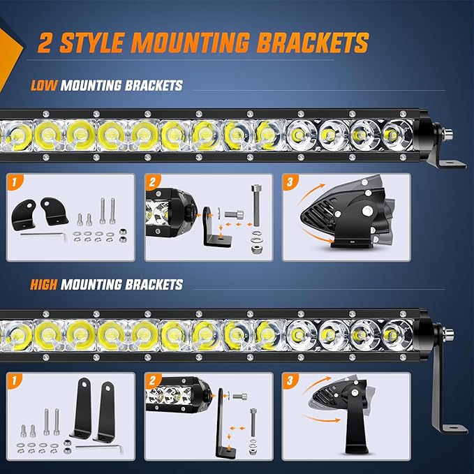 Nilight LED Light Bar 21inch 100W Spot Flood Combo Super Slim 9000LM Off Road 3D LED Driving Off Road Lights with Wiring Harness Kit-1 Lead for Trucks Pickup SUV ATV UTV Boat 4x4 Van Camper