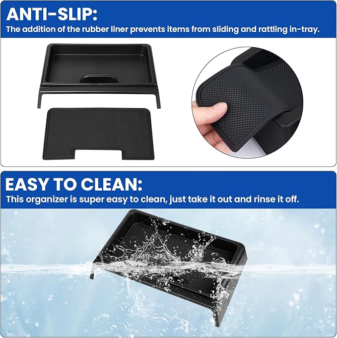 Autorder Center Console Dash Organizer for 2021-2024 GMC Yukon/Chevy Suburban/Tahoe Accessories Dashboard Insert Tray with Cellphone Holder Storage Box with Anti-Slip Mat (Not for Denali)