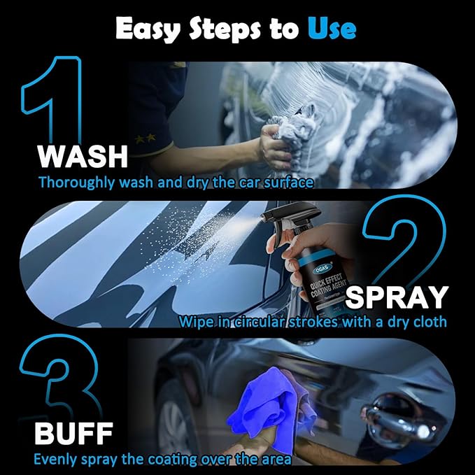 Automotive Body Coating Agent, Car Coating Spray for Car Wax Polish Paintwork Shine & Protection, Automotive Gloss & Shine Stuff Detailing Supplies-500ml/17 Fl.Oz