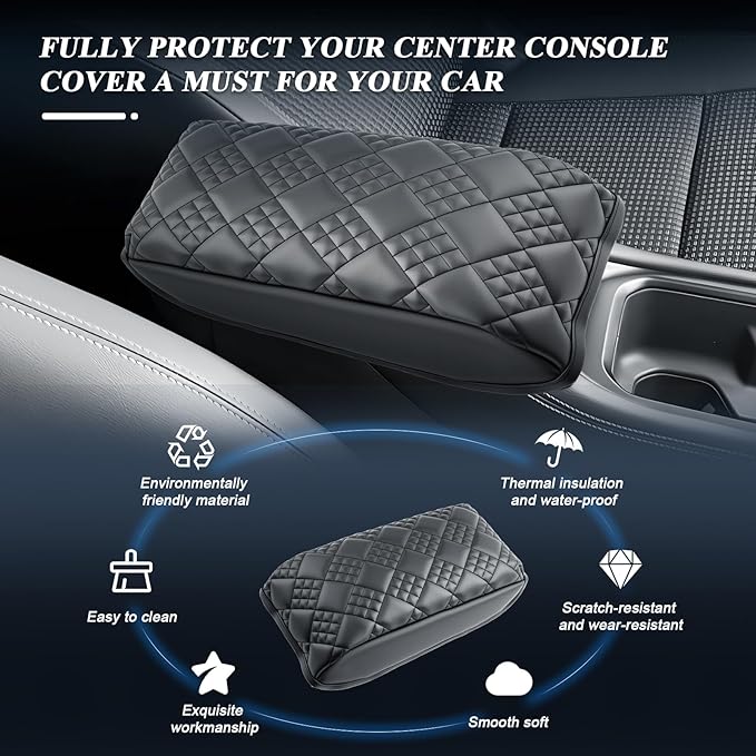 BIBIBO for 2025 Nissan Kicks Center Console Cover for 2025 Nissan Kicks S/SV/SR Arm Rest Cover 2025 Nissan Kicks Interior Accessories 2025 Nissan Kicks Armrest (B)