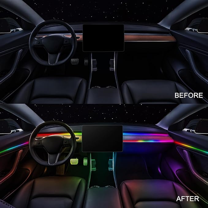 Dreamcolor Acrylic Interior Car LED Strip Light 43-inch, which fit for dreamcolor Main Controller Connects and sub-Controller kit (not Including), Not Applicable dreamcolor 1 Lights