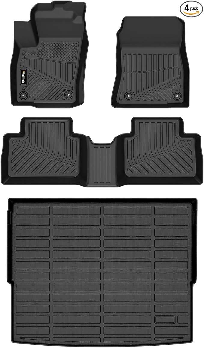 Wailtnb-Floor Mats & Cargo Liner for 2025 2026 Nissan Kicks SV SR (Cargo Tray in Upper Deck) Waterproof Durable All Weather Car Mat Custom Fit for Kicks Accessories Black