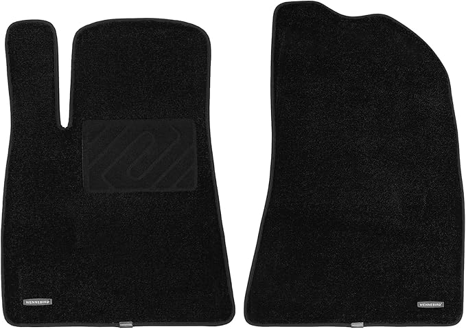 WENNEBIRD Superior Carpet Front Row Floor Mats for 2017-2023 Tesla Model 3 (Not for Highland), 0.6-Inch Ultra-Thick, Noise-Reducing, All-Weather Waterproof Anti-Slip – 2-Pc Set