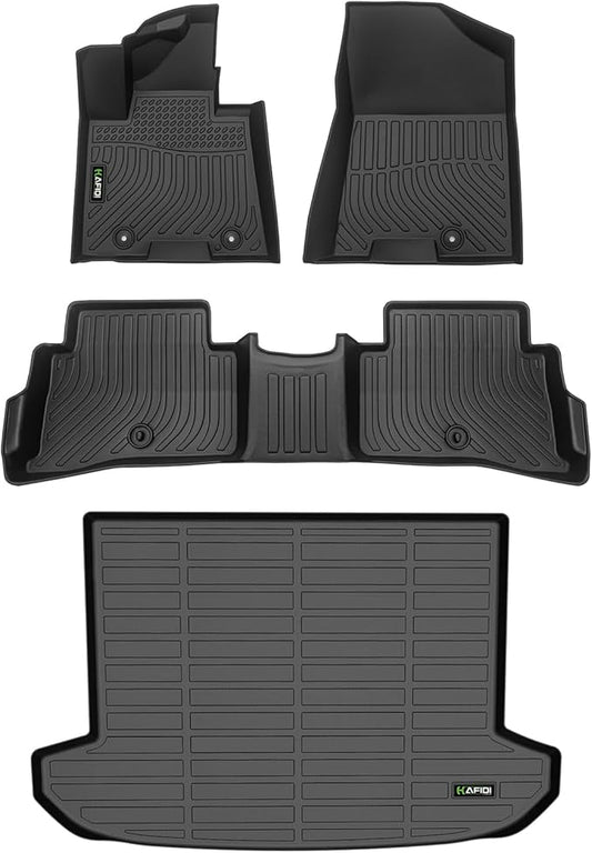 All Weather Floor Mats & Cargo Liner Set for 2017-2022 Kia Sportage (Gas ONLY) Full Set Accessories (Cargo Tray in Upper Deck Position)