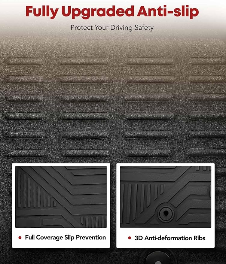 YHTAUTO Floor Mats & Cargo Mat Compatible with Chrysler 300 2011-2023 AWD Dodge Charger 2011-2022 5 Seats, TPE All Weather Car Mats Waterproof Anti-Slip Odorless Floor Liner Trunk Mat